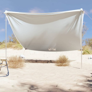 Toldo de praia com âncoras de areia cinza 304x300 cm D