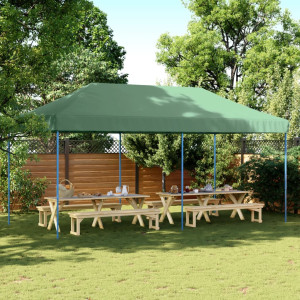 Tienda de fiesta plegable Pop-Up verde 580x292x315 cm D