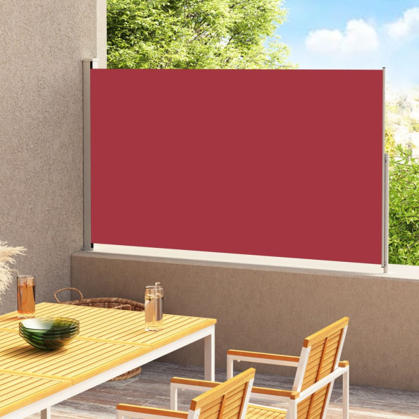 Toldo lateral retráctil para patio rojo 220x300 cm D