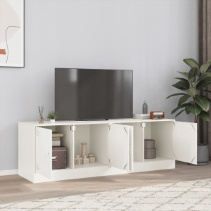 Móveis de TV 2 unidades aço branco 67x39x44 cm D