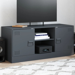 Mueble para TV de acero gris antracita 99x39x44 cm D