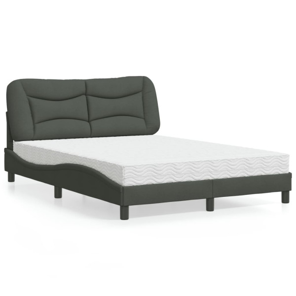 Cama com colchão tela cinza escuro 120x200 cm D