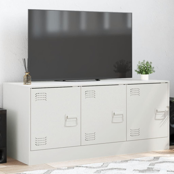 Mobiliário para TV de aço branco 99x39x44 cm D