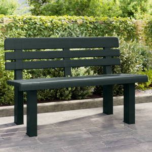 Banco de jardín polipropileno verde 110x52x71 cm D