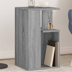 Mesa auxiliar madera de ingeniería gris Sonoma 35x35x60 cm D