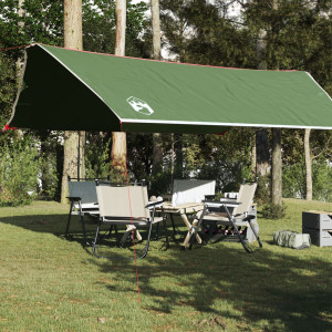 Lona de camping impermeable verde 500x294 cm D