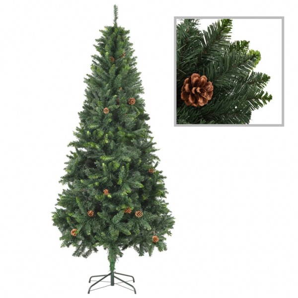 Árvore de Natal artificial com pinhões verdes 210 cm D