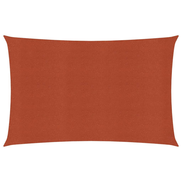 Telhado de vela rectangular HDPE terracota 160 g/m2 3,5x5 m D