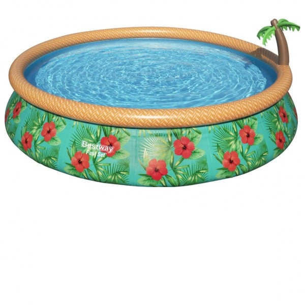 Bestway Jogo de piscina inflável Paradise Palms Fast Set 457x84 cm D