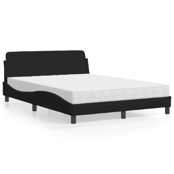 Cama con colchón tela negro 120x200 cm Cama con colchón tela negro 120x200 cm D
