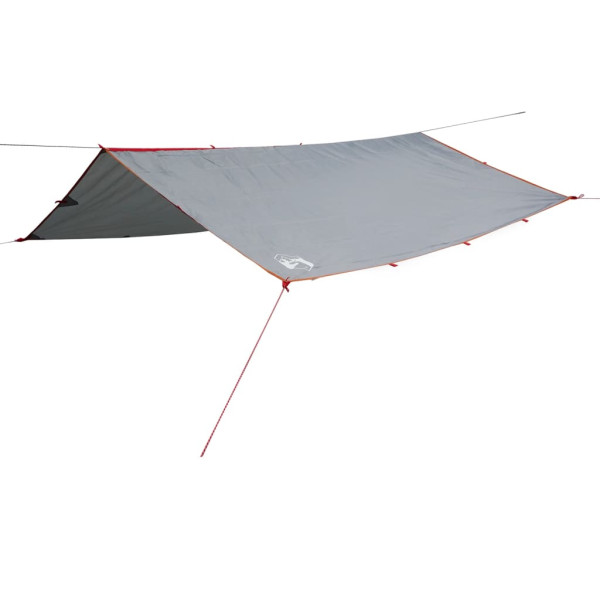 Lona de camping impermeable gris y naranja 300x294 cm M 2