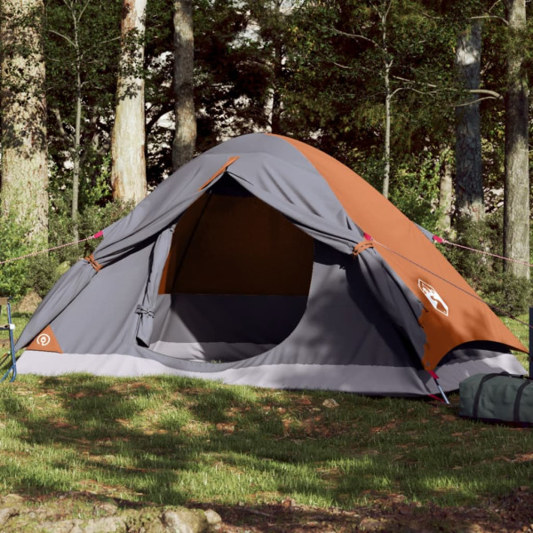 Tenda iglu para 4 pessoas à prova d'água cinza laranja D