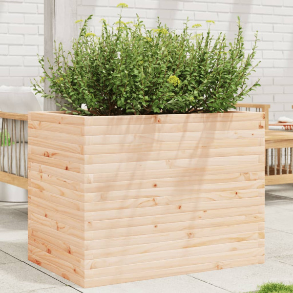 Jardinera madera maciza de pino 90x60x68.5 cm D