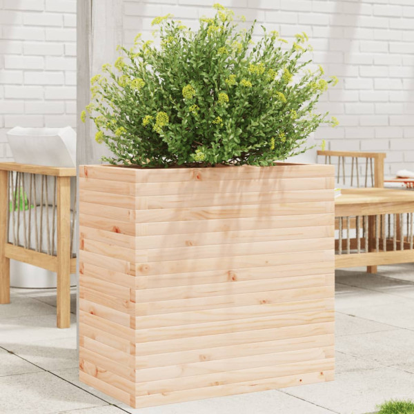 Jardinera madera maciza de pino 70x40x68.5 cm D