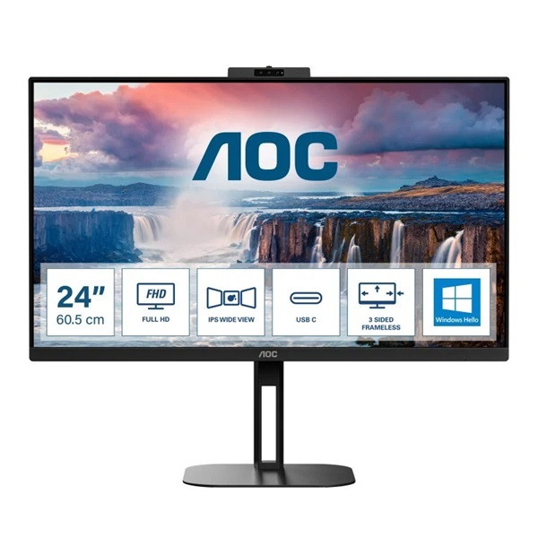 Monitor AOC 23.8" LED FHD 24V5CW/BK negro D