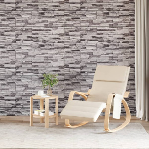 Paneles de pared 3D 10 unidades EPS gris claro 100x50 cm D