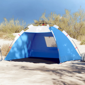 Tenda de praia 2 pessoas à prova d'água abertura rápida azul D