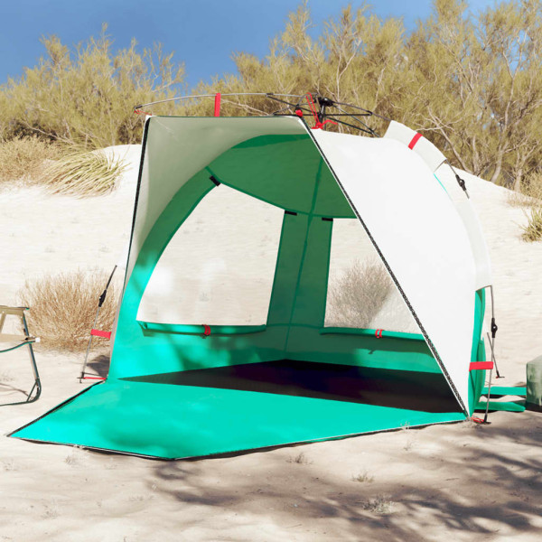 Tienda de playa 2 personas impermeable apertura rápida verde D