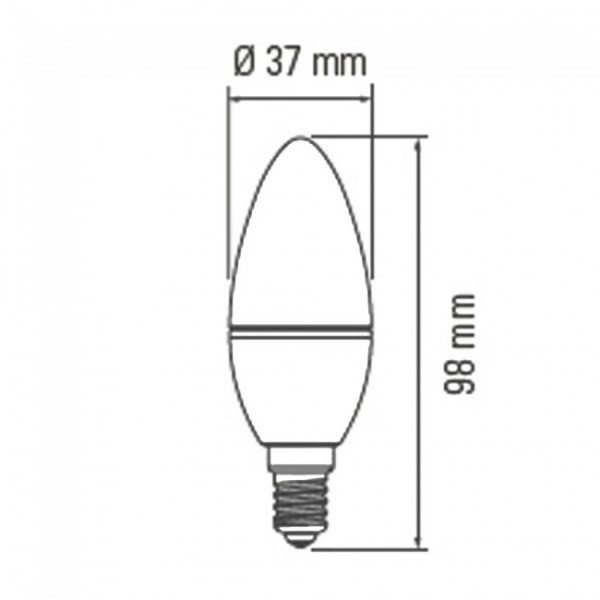 Bombilla LED Vela E14 luz neutra (6W) M 3
