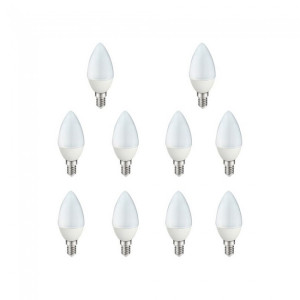 Pacote de 10 lâmpadas LED Candela E14 (4W - 3000K) D