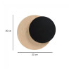 Aplique de pared Aura Madera+Negro 4