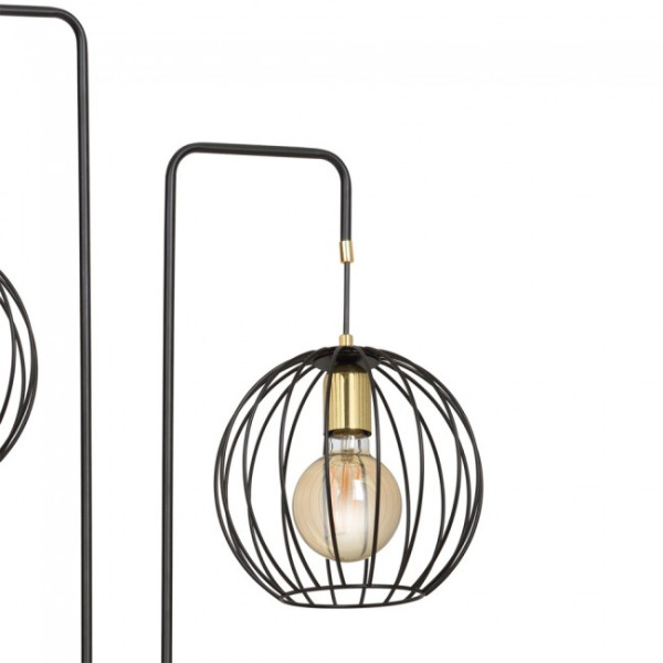 Candeeiro de pé Balora Black (2 luzes) M 3