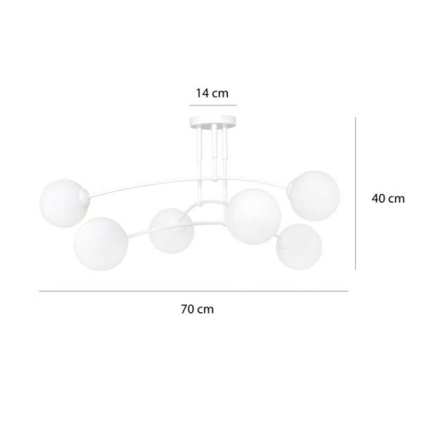 Plafón de techo Mobis Blanco (6 luces) M 5