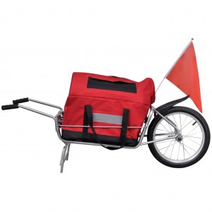 Remolque para bicicletas uma roda com saco de armazenamento D