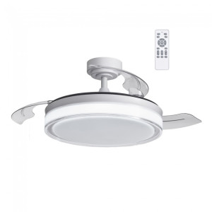 Ventilador LED com pás dobráveis Oroel Blanco CCT Dim (72W) D