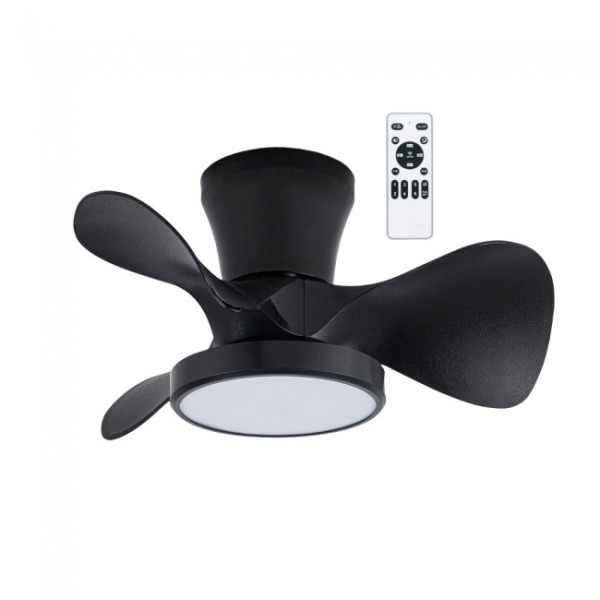 Ventilador de techo LED Merial Negro CCT Dim (20W) D