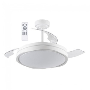 Ventilador LED aspas plegables Goan Blanco CCT Dim (72W) D