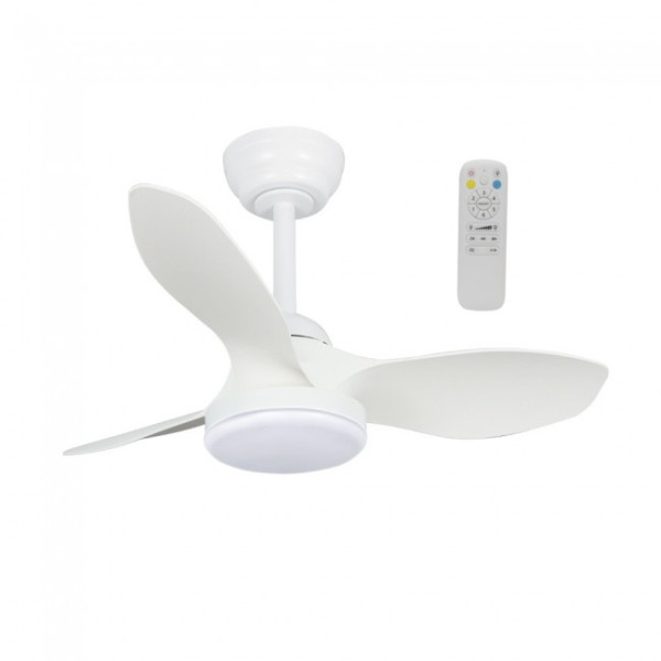 Ventilador LED Cavil Mini S Blanco CCT Dim (20W) D