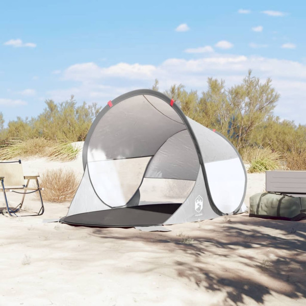 Tenda de praia 2 pessoas impermeável de abertura rápida cinza D