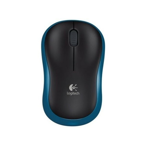 Ratón inalámbrico logitech m185 negro y azul - 910-002236 D