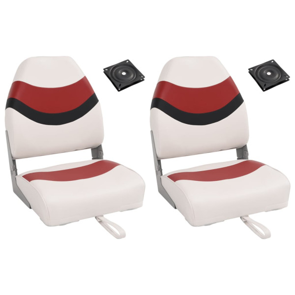 Set de asientos plegables para barco 4 uds con respaldo alto Set de asientos plegables para barco 4 uds con respaldo alto D