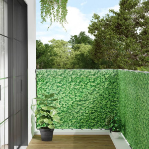 Pantalla de privacidad de jardín PVC plantas verde 500x120 cm D