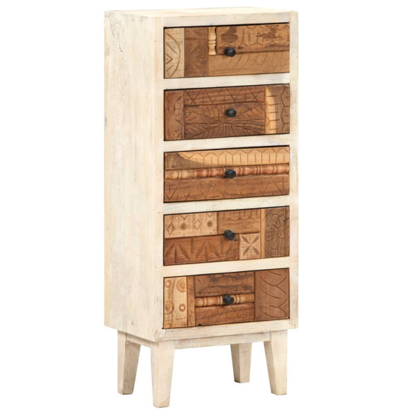 Cajonera de madera maciza reciclada 45x30x105 cm D