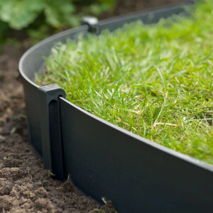 Nature Piquetas de anclaje para jardín 10 uds pequeñas negro D