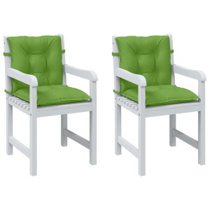 Cojines silla respaldo bajo 2 ud tela verde melange 100x50x7 cm D