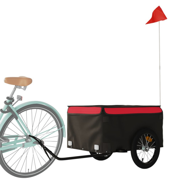 Remolque para bicicleta hierro negro y rojo 45 kg M 3