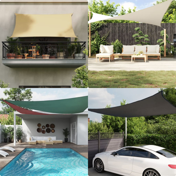 Toldo de vela Oxford poliéster 100% areia 6x6 m D