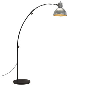 Lâmpada de pé de prata vintage 25 W E27 150 cm D