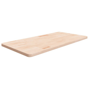 Encimera de baño madera maciza sin tratar 100x50x2.5 cm D