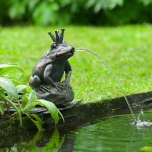 Ubbink Fonte de jardim com jato e na forma de um príncipe sapo D