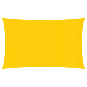 Toldo de vela rectangular HDPE amarillo 160 g/m² 5x7 m D