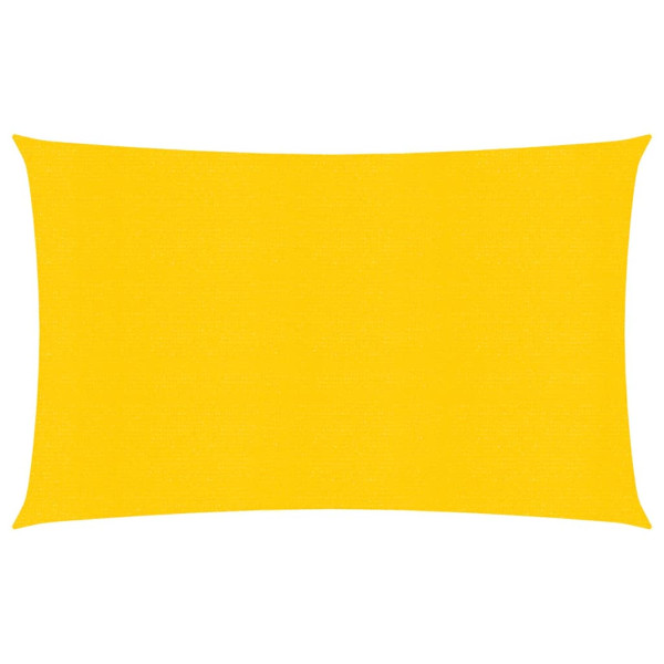 Toldo de vela rectangular HDPE amarillo 160 g/m² 5x7 m D