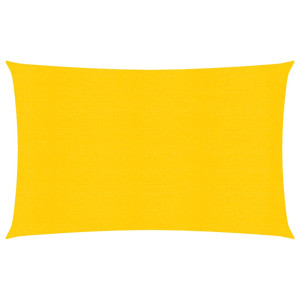 Toldo de vela rectangular HDPE amarillo 160 g/m² 6x8 m D