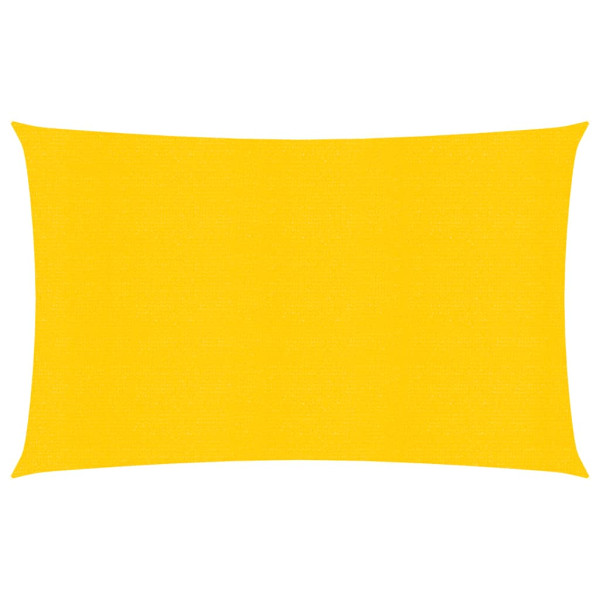 Toldo de vela rectangular HDPE amarillo 160 g/m² 6x8 m D