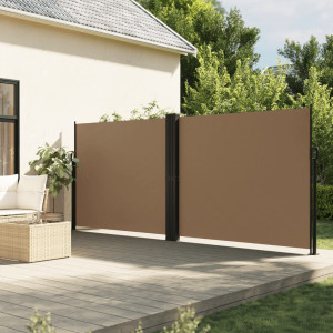 Toldo lateral retrátil cinza taupe 180x1000 cm D