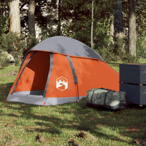 Tenda igloo para 1 pessoa impermeável cinza laranja D